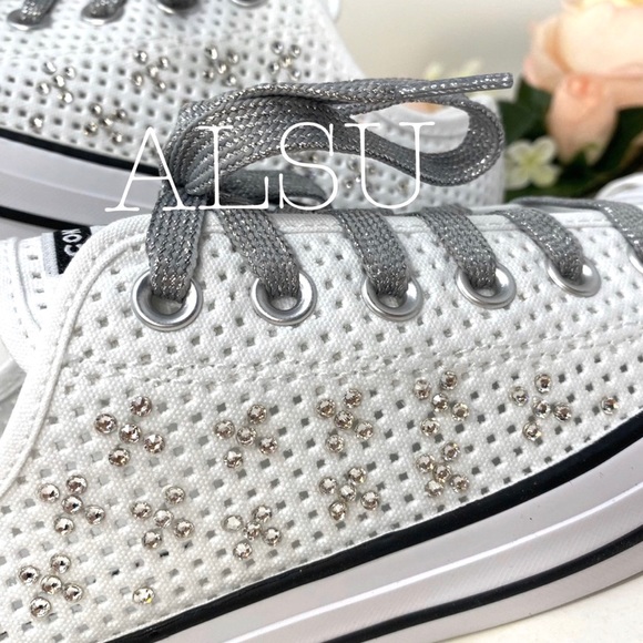 Converse & Swarovski Ctas Low Top Canvas White - Picture 3 of 8